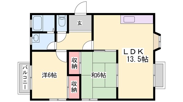 ハウス新町の物件間取画像